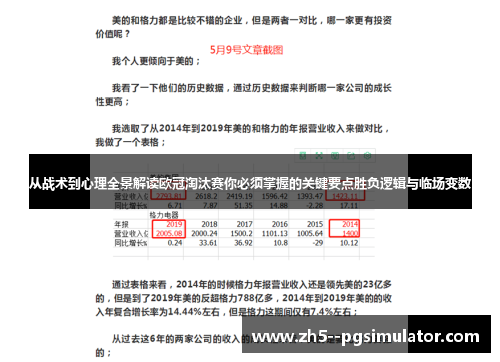 从战术到心理全景解读欧冠淘汰赛你必须掌握的关键要点胜负逻辑与临场变数